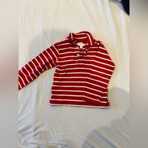 Long Sleeve Polo - Red Stripe